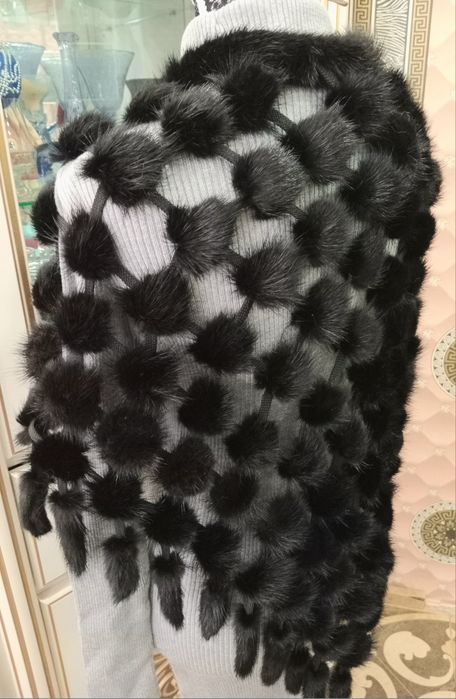 Норковая накидка. Мех из натуральной норки. (42 / ХL / 50).