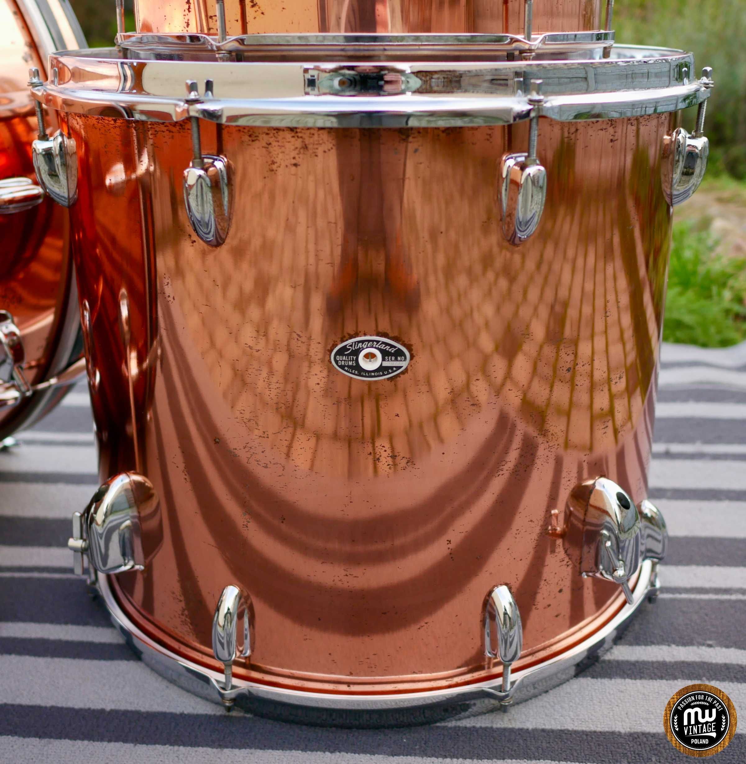Perkusja Slingerland Niles 3-ply 24”, 13”, 18” Copper Vintage ‼️