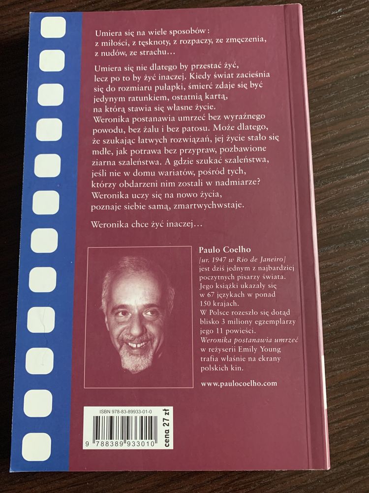 Książka Paulo Coelho Weronika postanowiła umrzeć