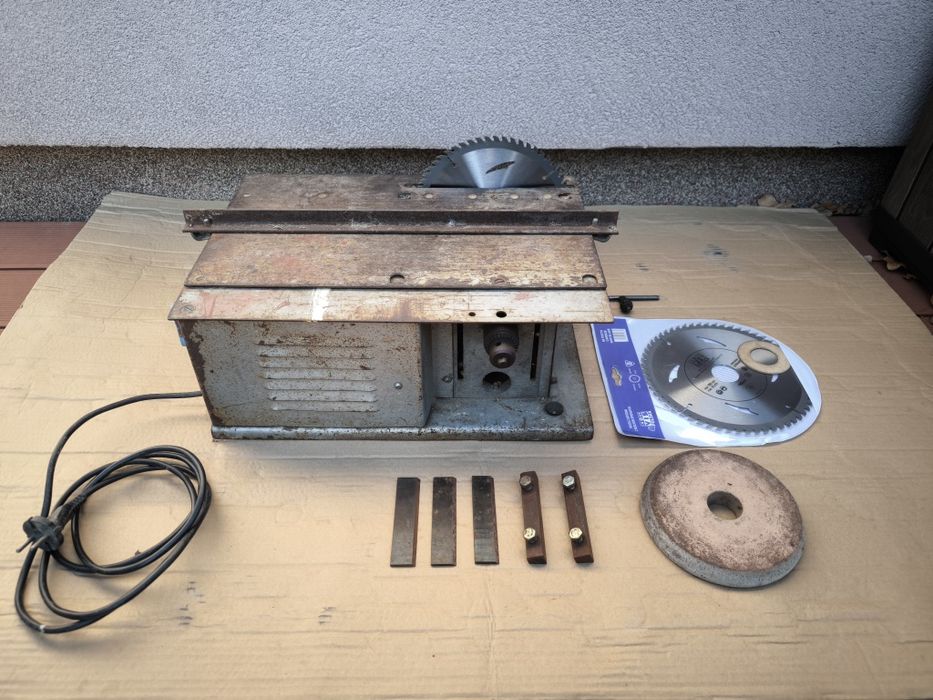 Piła stołowa heblarka wiertarka PRL rok 1992 nowe tarcze