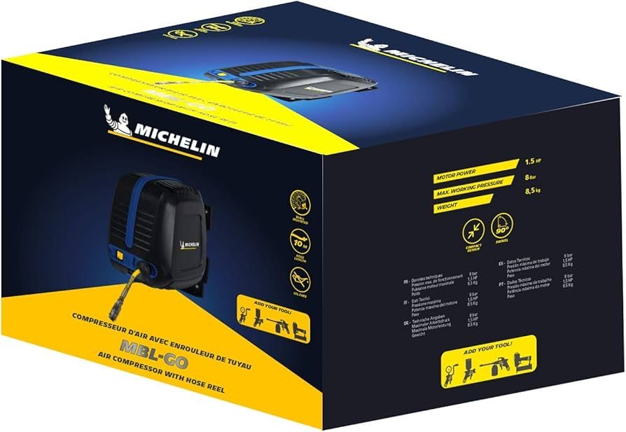 Kompresor sprężarka Michelin MBL-GO bezolejowa ze zwijadłem nowa!