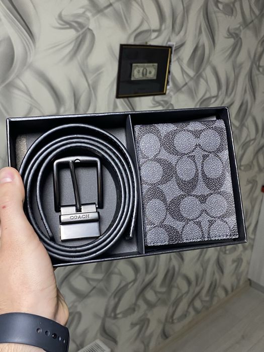 Комплект Coach [ Ремень + кошелёк]