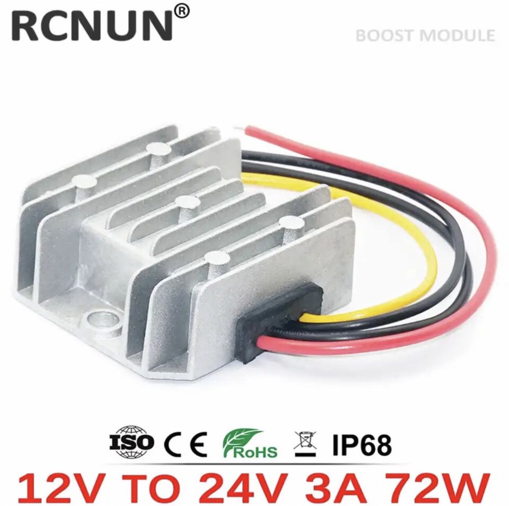 Преобразователь с 12v на 24v 5/10/15/20/25A повышающий модуль для реб