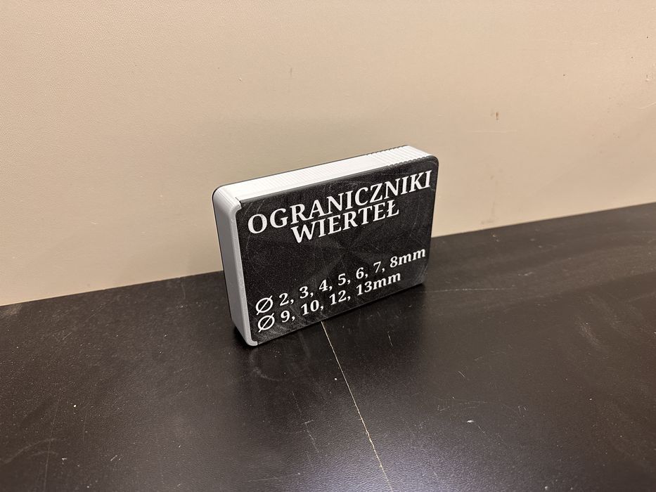 Uniwersalne ograniczniki głębokości wiercenia 2mm-13mm Drukowane 3D