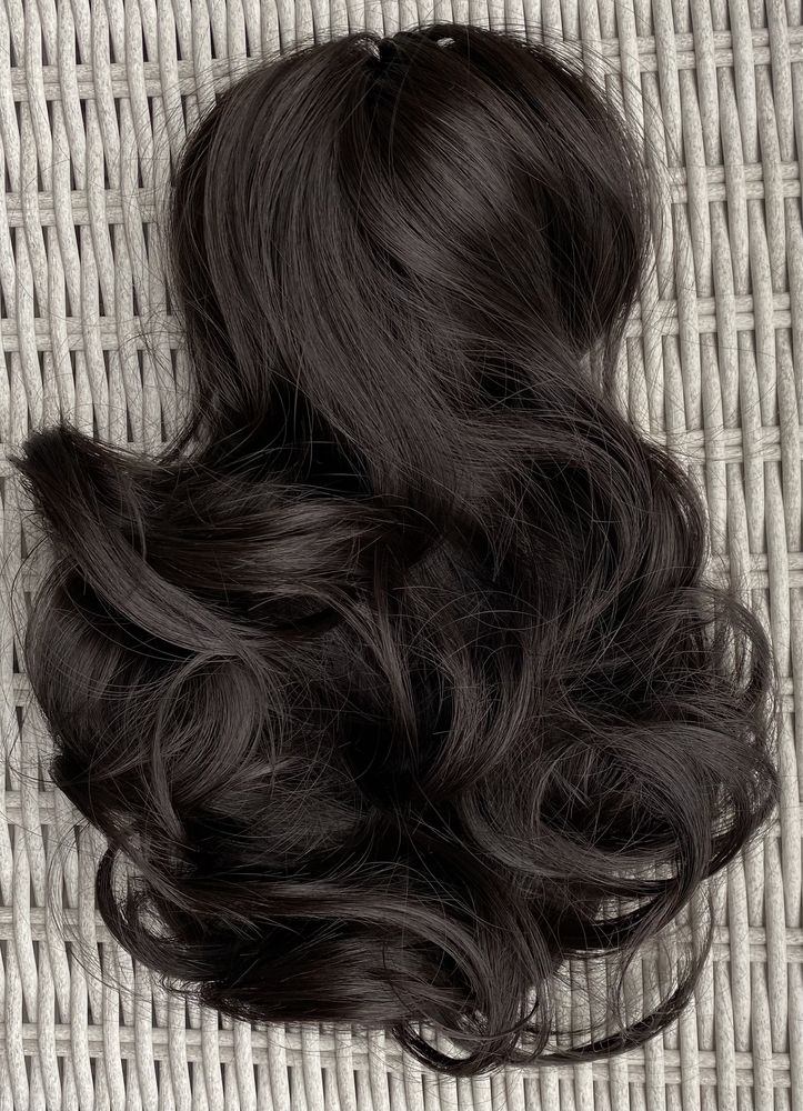Włosy doczepiane, naturalna czerń, 34 cm
