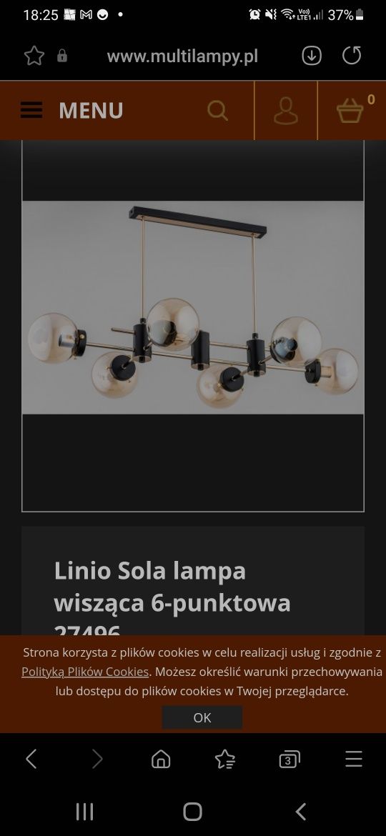 Lampa sufitowa mega piękna