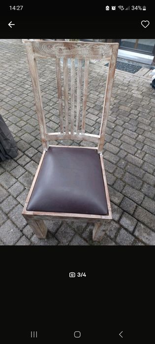 krzesła z litego drewna  tropikalnego z Indonezji