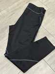 ZARA legginsy damskie XL czarne z niebieskim przeszyciem sportowe