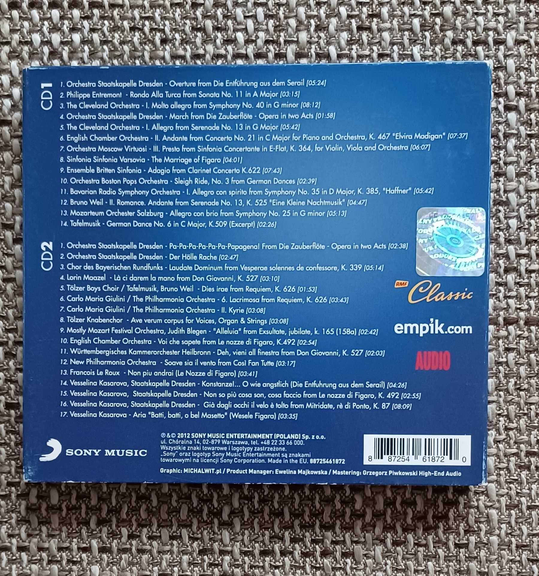 Mozart Exclusive 2x CD - Stan płyt idealny! Bardzo zadbane!