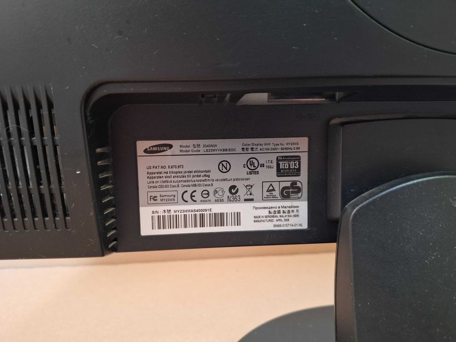 Monitor SAMSUNG SM 2343NW 23 cale Używany VGA Rozdzielczość 2048x1152