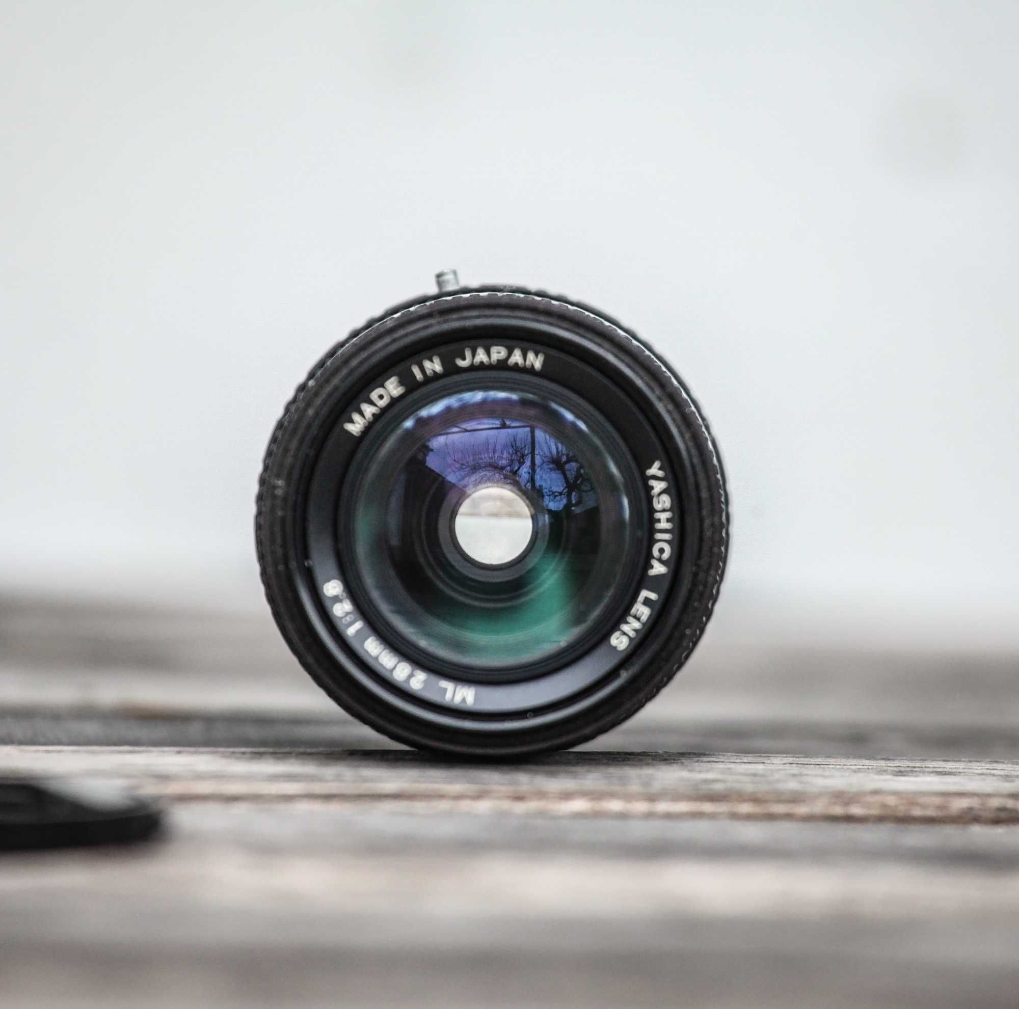 Yashica ML 28mm 2.8 c/adaptador Fuji FX
