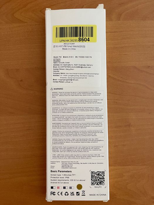 Розумний годинник для чоловіків і жінок  1,96-дюймовий