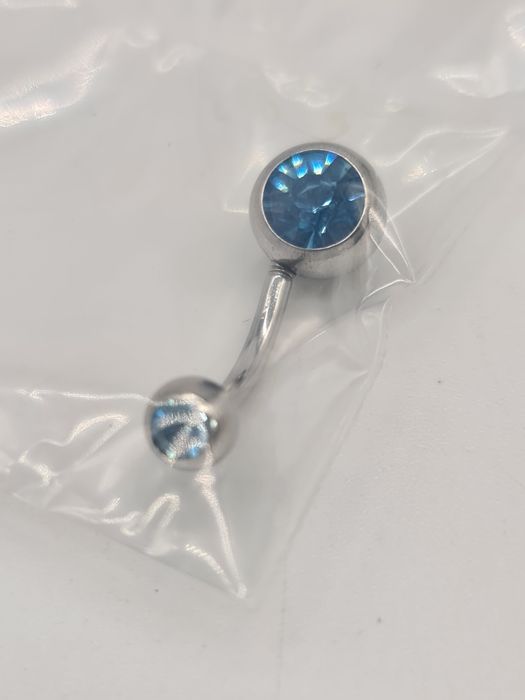 Bodymood piercing umbigo de safira azul - novo