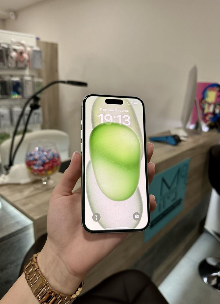 Iphone 15 128 Gb 100% Акб 3 цикли Green Розстрочка Обмін Магазин