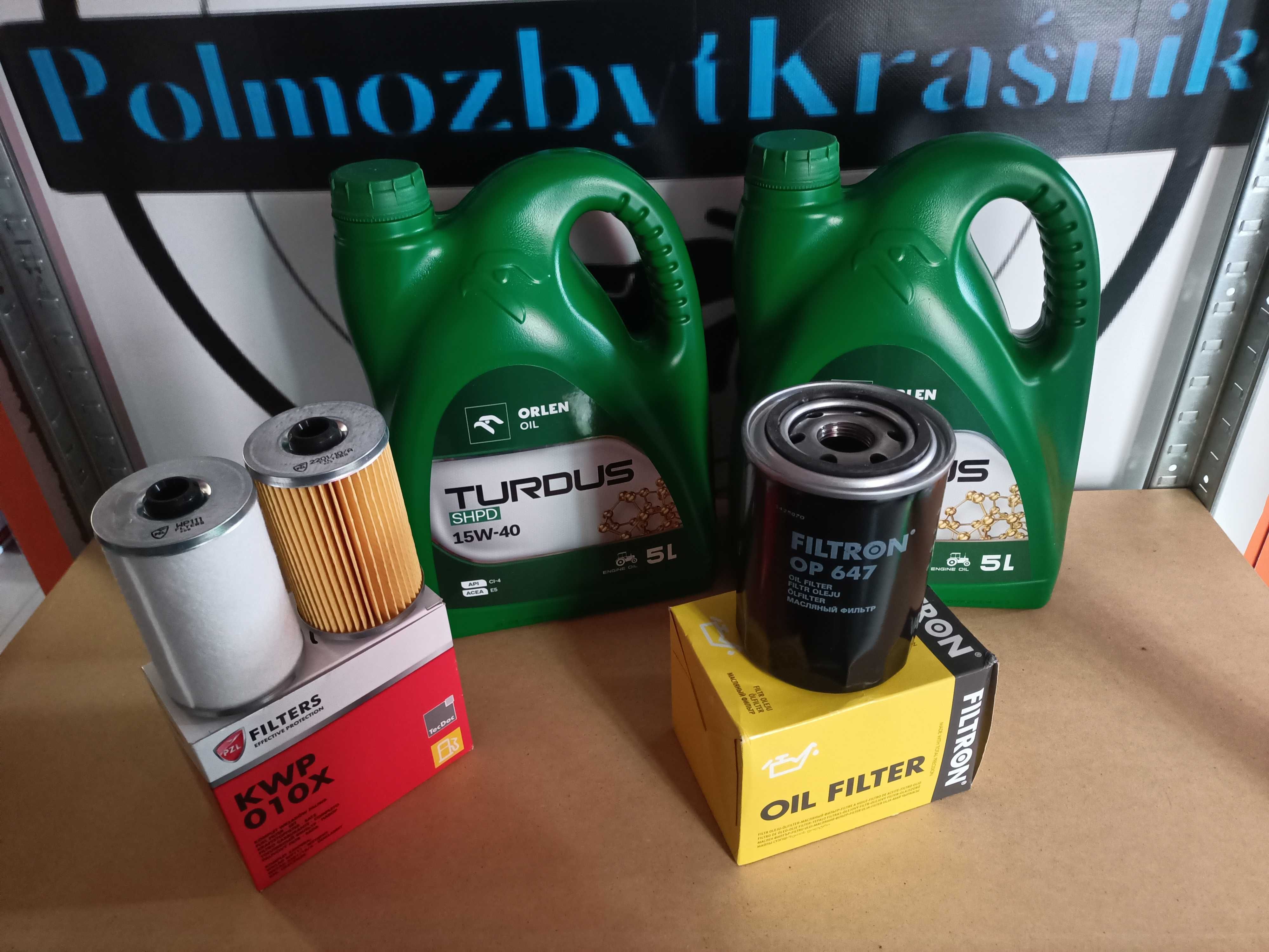 ZESTAW SERWIS C-330 / C-360 TURDUS 15W-40 5L x2 + Filtr Oleju i Paliwa