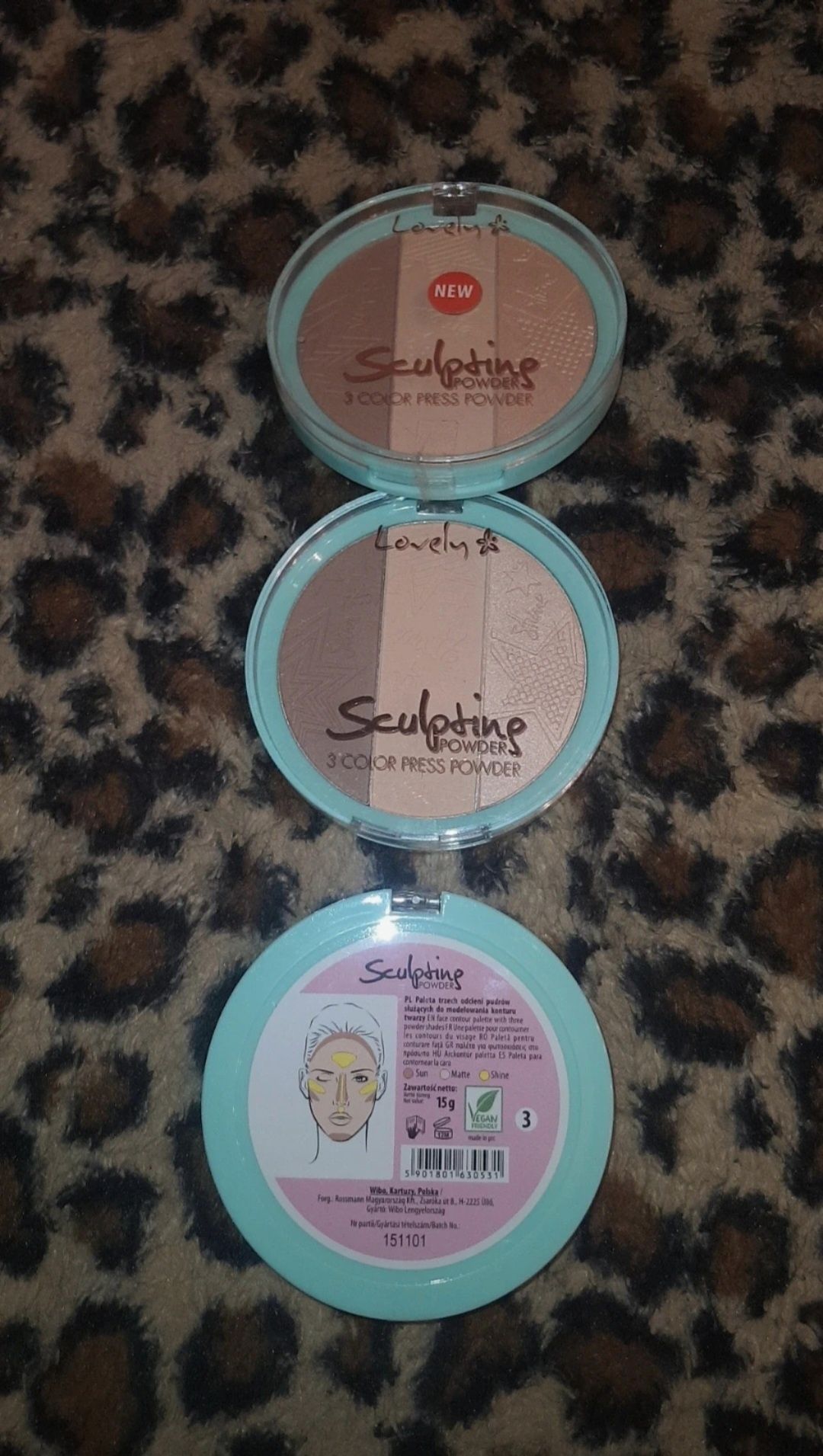 Lovely Sculpting Powder 03 colour press paleta pudrów do twarzy
