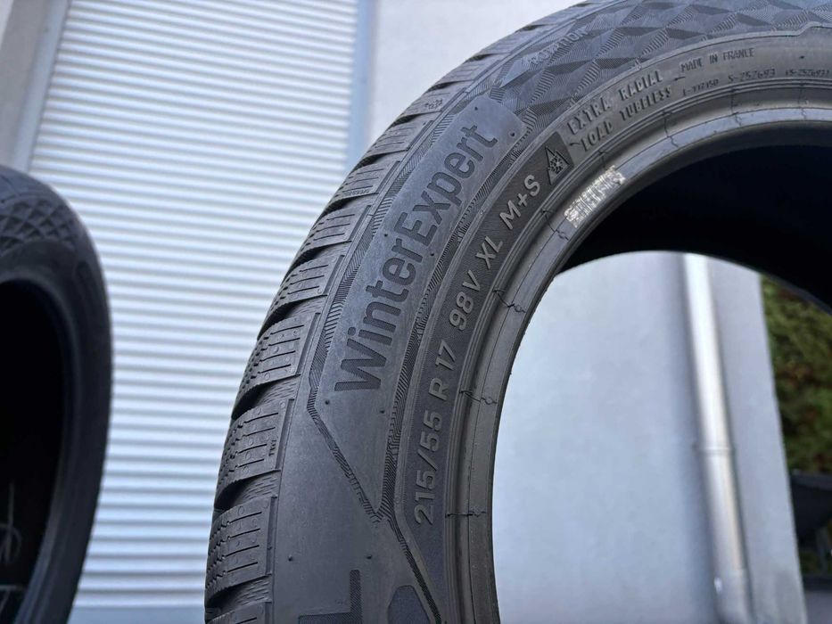4szt zimowe 215/55R17 Uniroyal 7-5,7mm 2021r świetny stan! Z837 gwaran