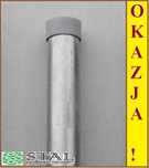 Słupek okrągły ocynkowany do siatki, słupek ocynk fi42mm
