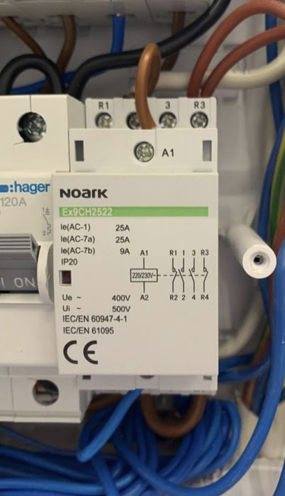 Контактор noark ex9ch2522 (автоматичний перемикач мережа-дбж)