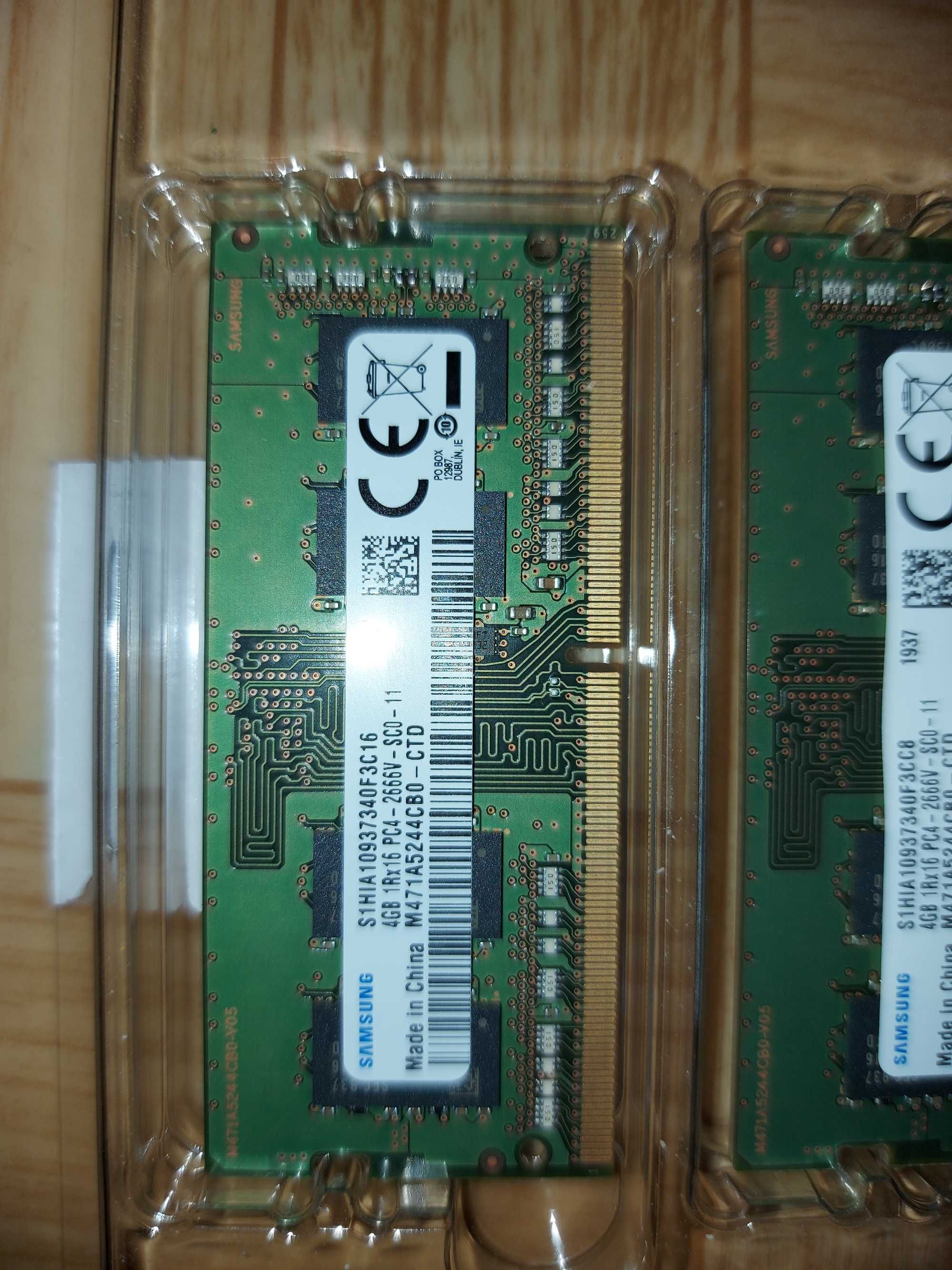 оперативная память на ноутбук samsung4+4gb=8gb ddr4 2666Mgz dual