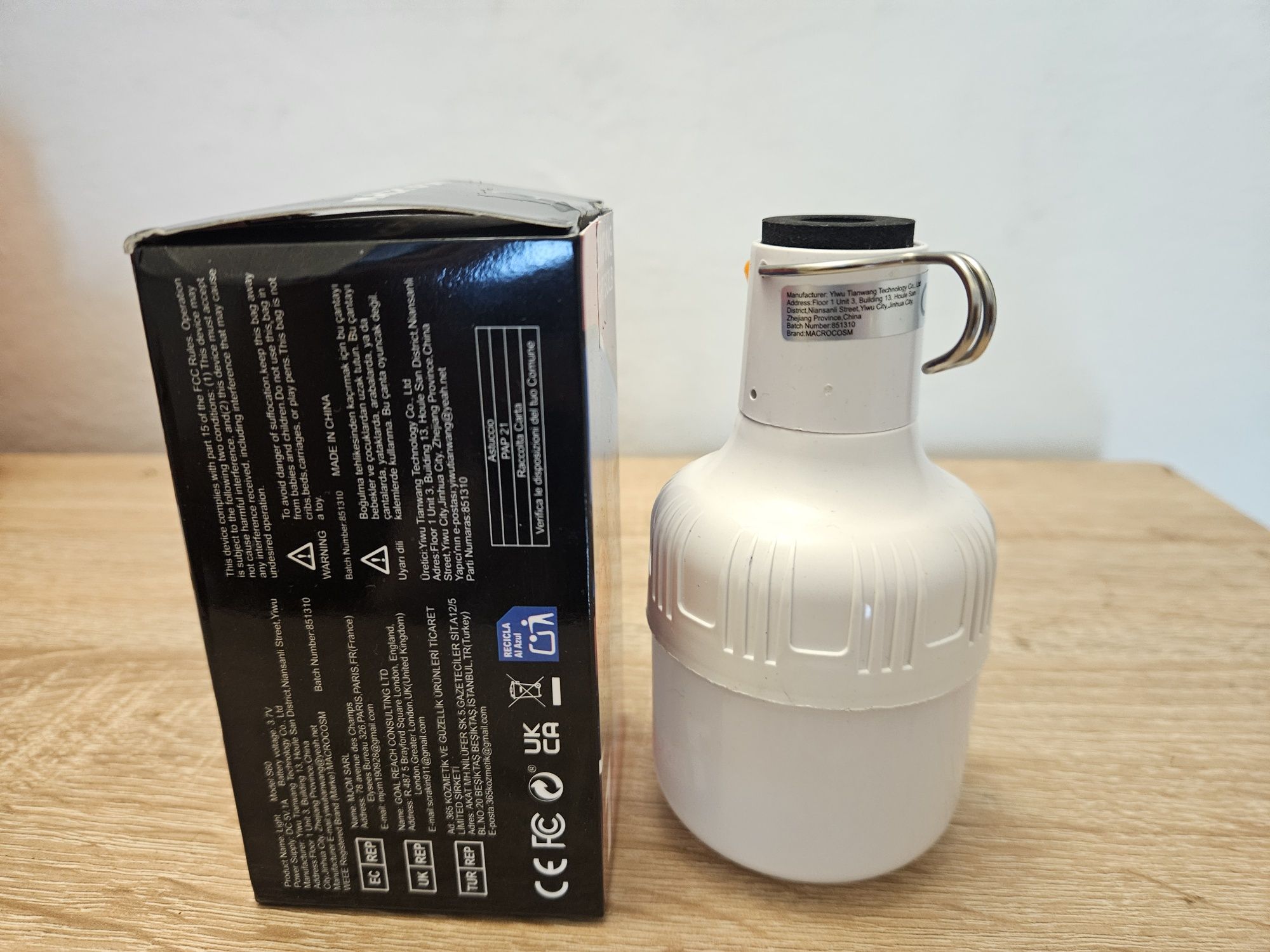 Latarnia Kempingowa LED MACROCOSM z Ład. USB 650 Lm namiot kemping itp
