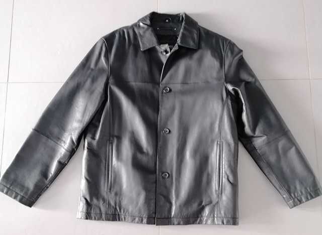 Kurtka skórzana skóra męska czarna Authentic xl