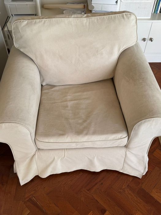 Poltrona ektorp capa bege IKEA
