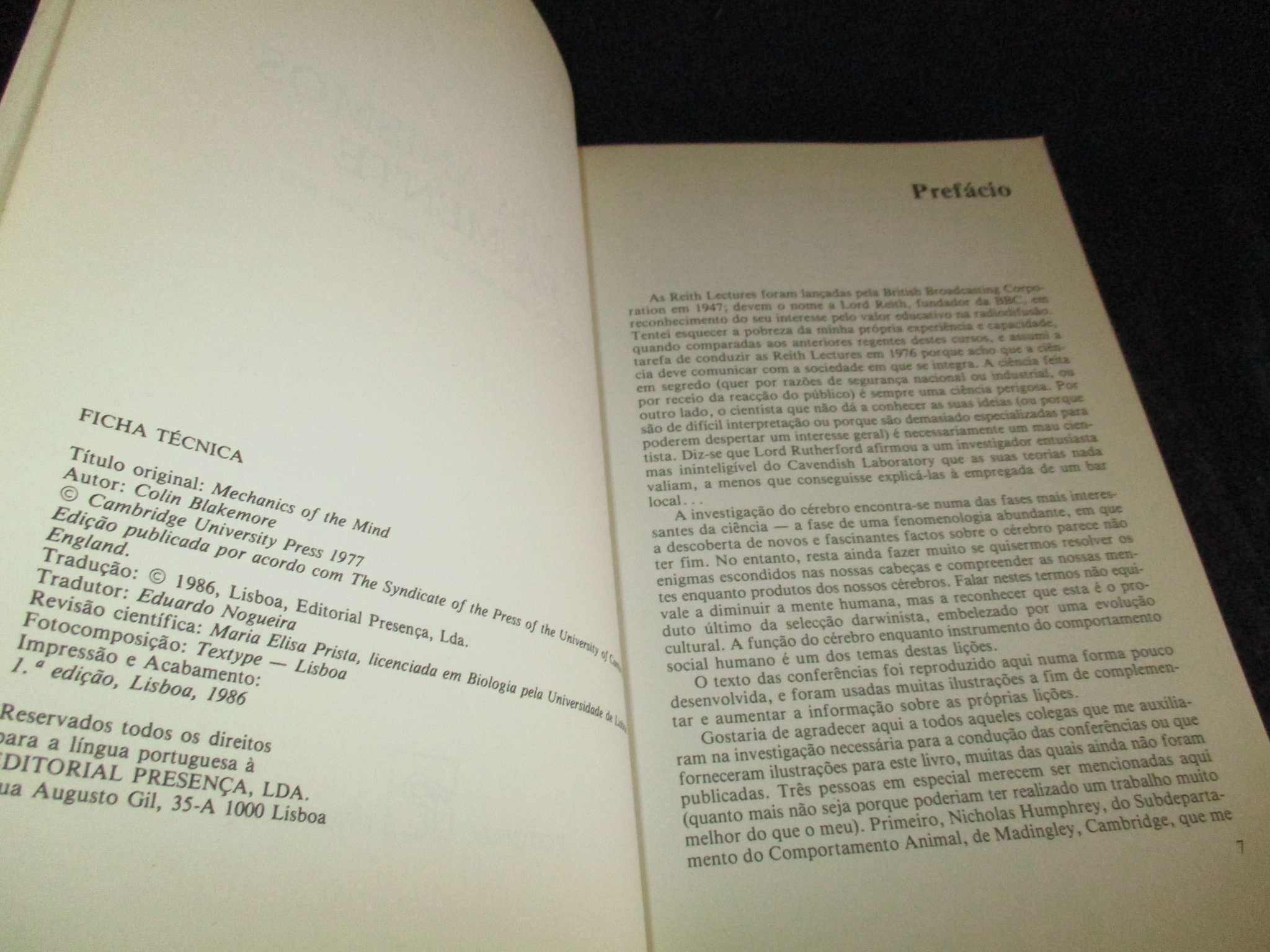 Livro Os Mecanismos da Mente Colin Blakemore
