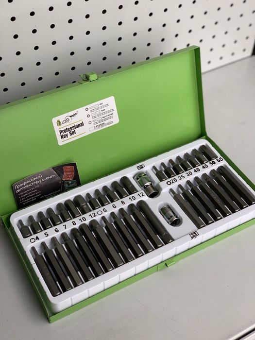 Набор инструментов Набор бит шестигранных HEX, SPLINE, TORX 40 предм.