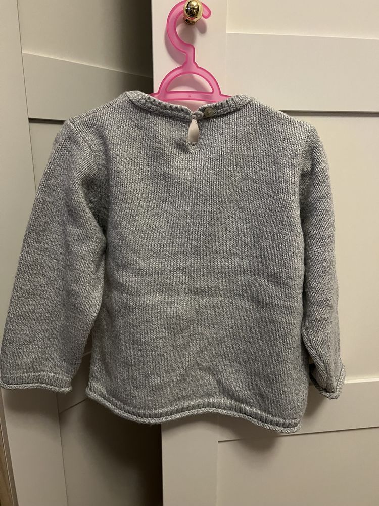 Sweter sweterek ZARA 104 pompony POSZUKIWANY