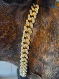 Łańcuch łańcuszek obroża z cyrkoniami dla psa / kota
