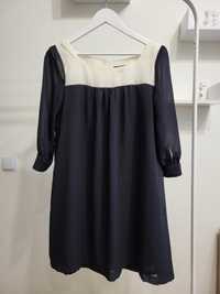 H&M легка шифонова сукня S-M чорна шифоновое платье
