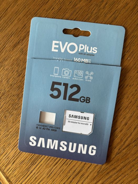 Samsung microSD 512GB EVO Plus UHS-I U3 z adapterem SD
