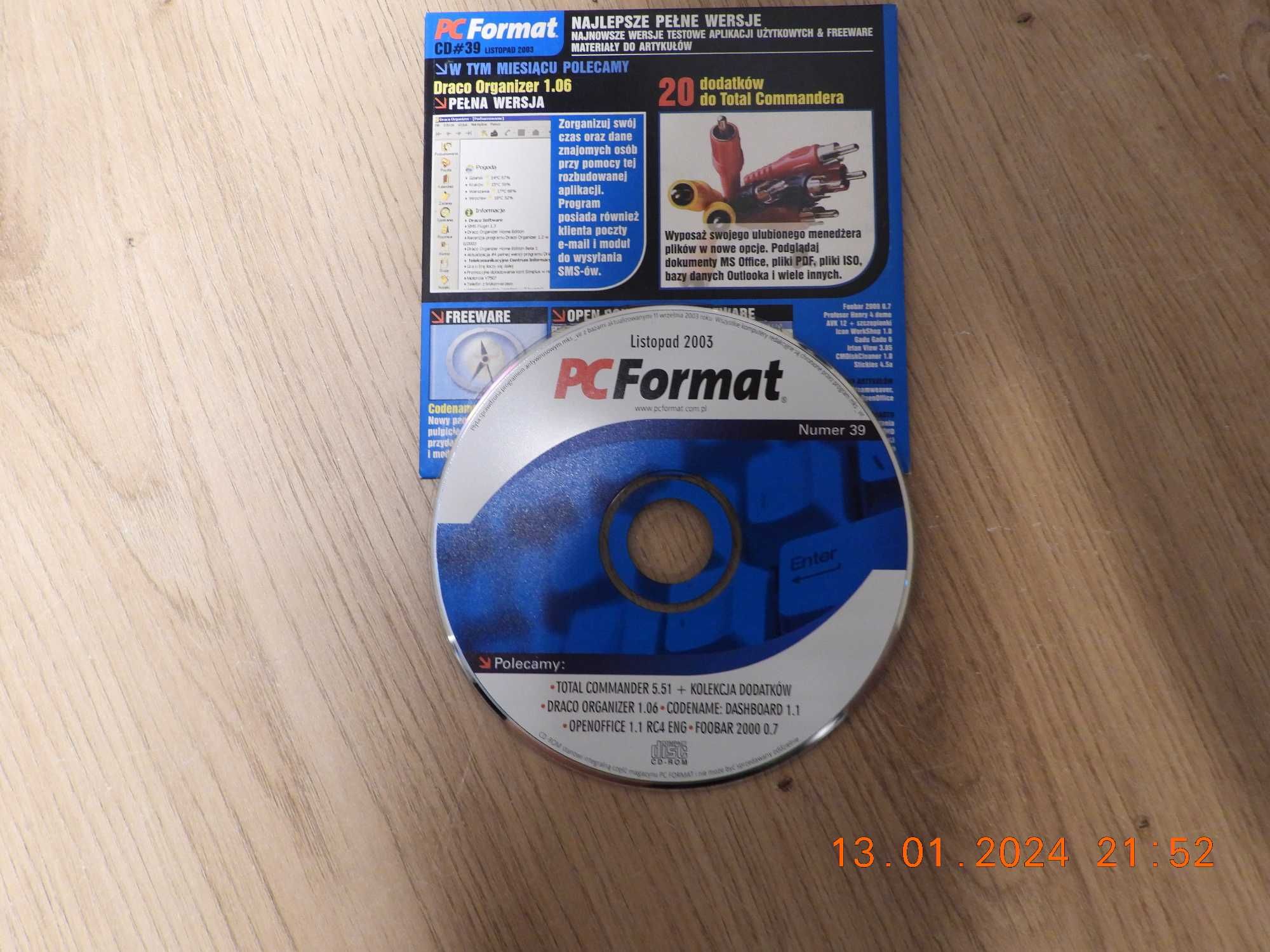 CD z czasopisma PC FORMAT 11/2003  #39