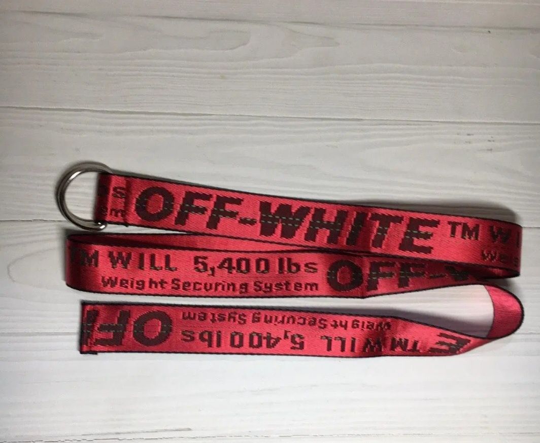 НОВІ ремені текстильні у стилі off white / пояс off white