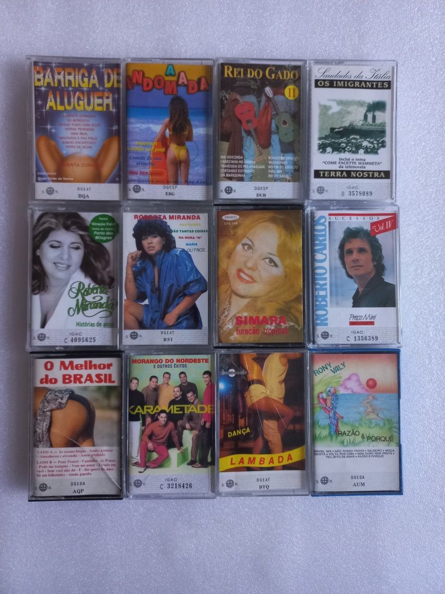 Cassetes música portuguesa e brasileira