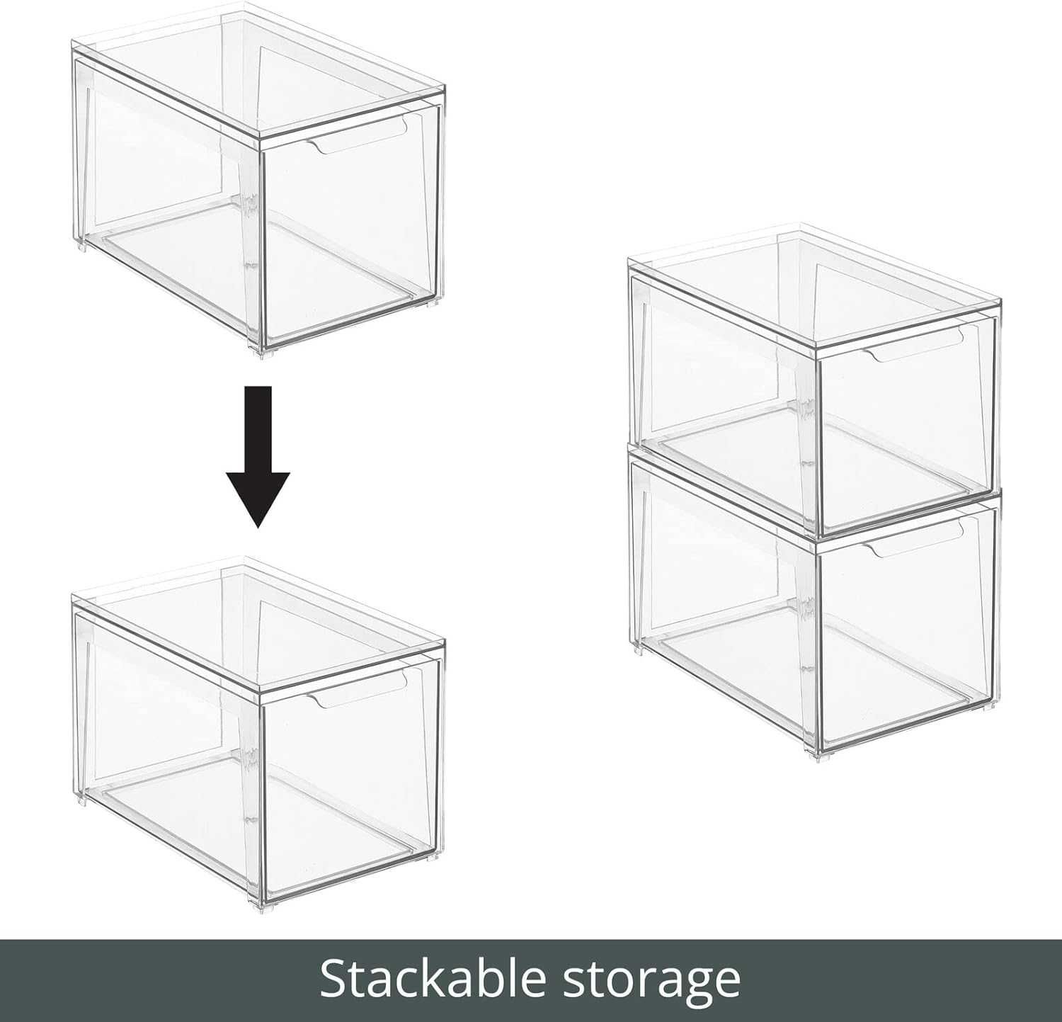 4x Organizer na kosmetyki Pudełko Pojemnik na drobiazg POJEMNE-mDesign