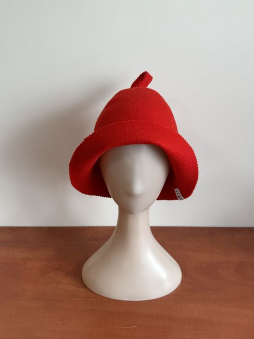 Czapka do sauny czerwony KLASYK DOMIKO