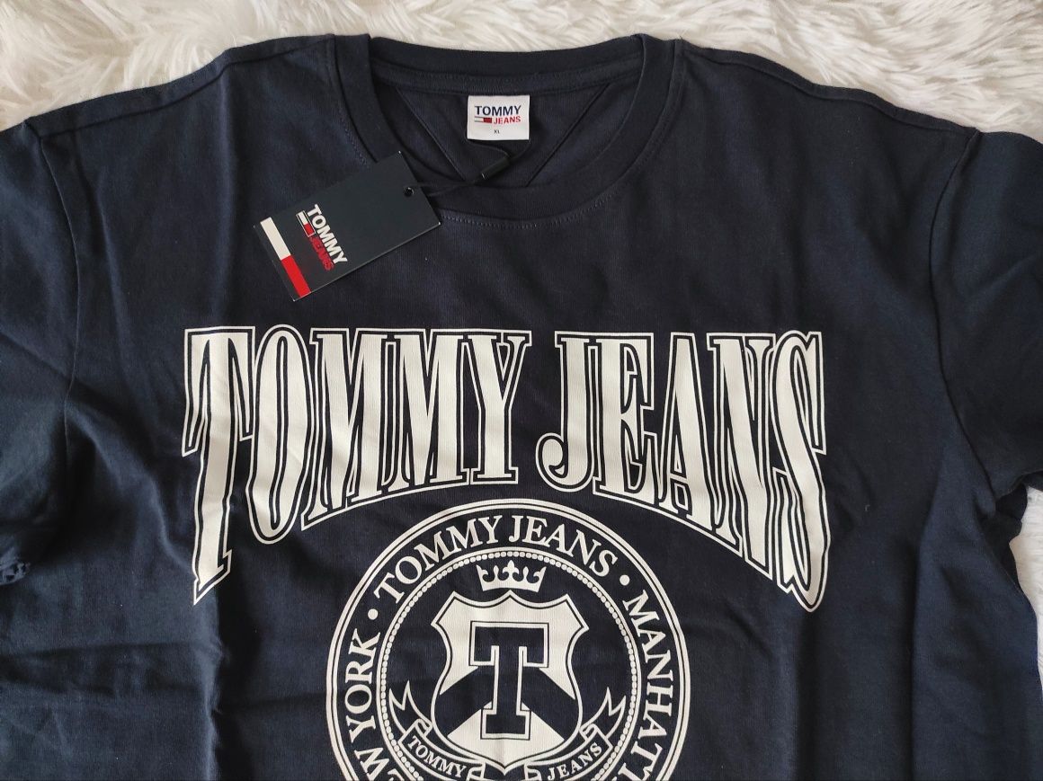 Tommy Jeans - T-shirt męski XL 100% bawełna