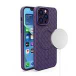 Plecione etui MagSafe Woven Case do iPhone 14 Pro - fioletowe