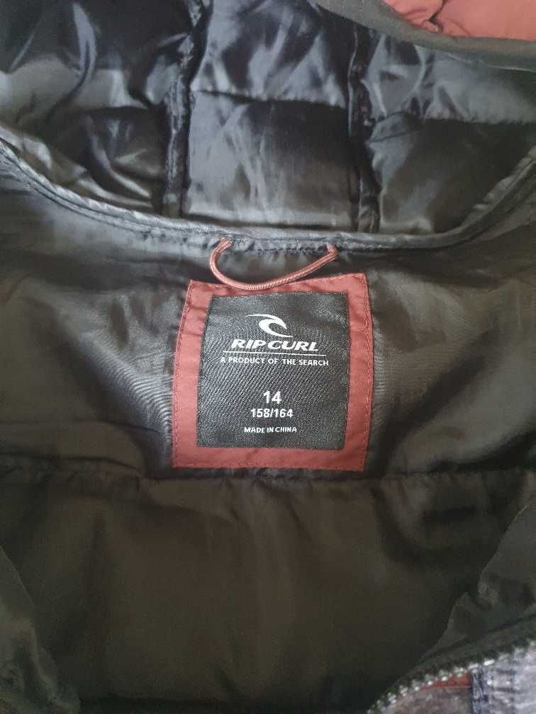 Kurtka Rip Curl 164 cm, szaro-bordowa, na 14 lat