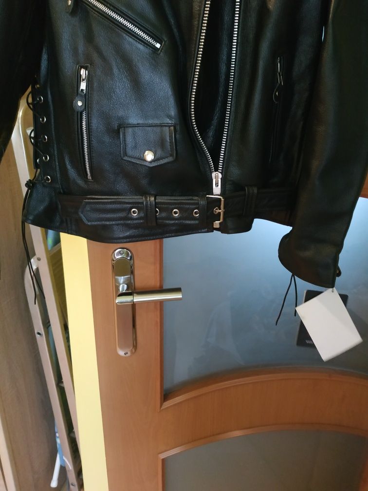 Ramoneska kurtka skórzana dla kobiet 4xl