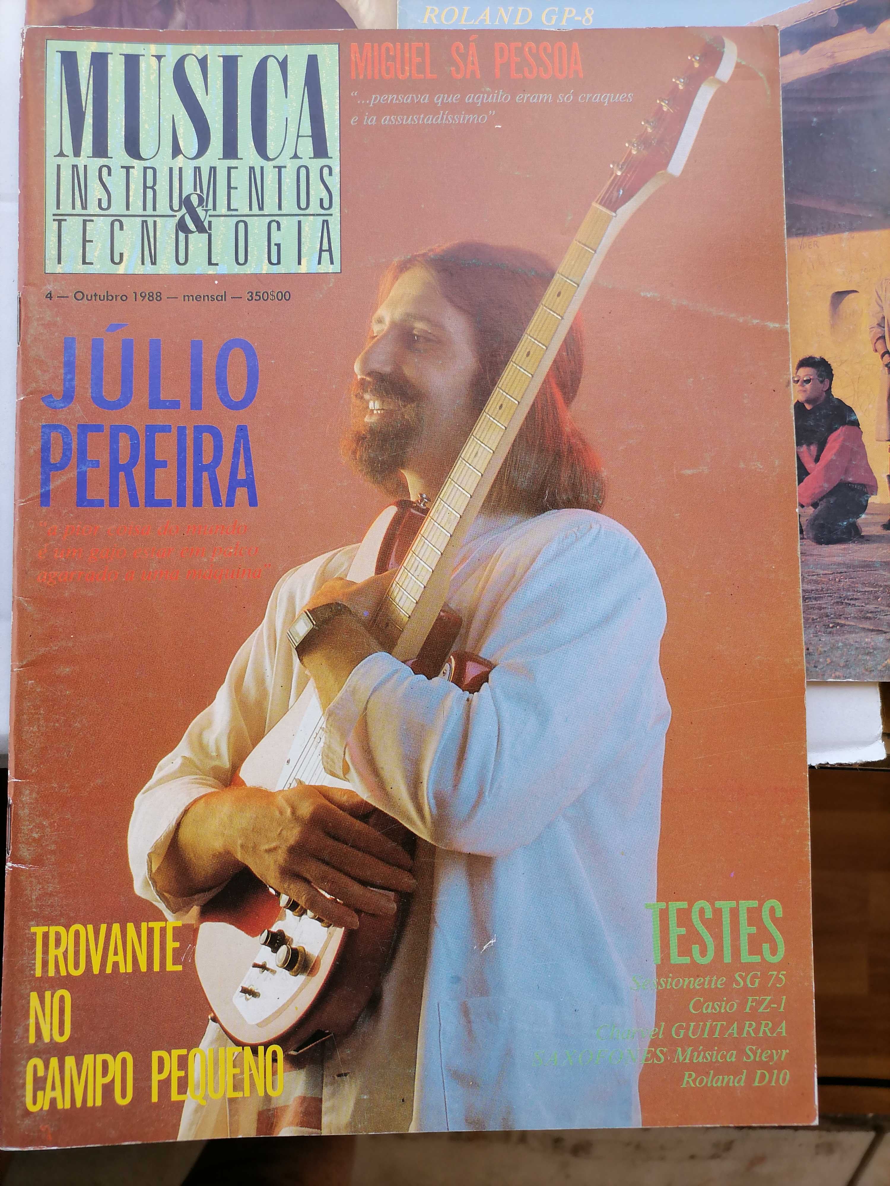 Lote 5 Revista MÚSICA 1988 XUTOS e PONTAPÉS,Jorge Palma Afonsinhos
