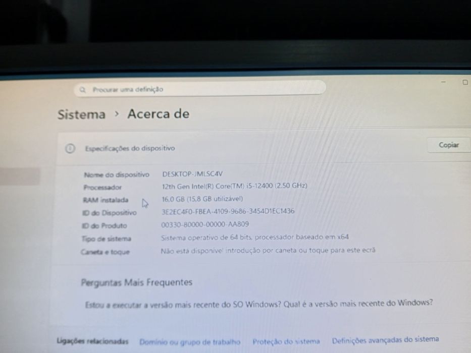 Gaming setup (PC+ecran+rato+teclado+headset e cadeira)