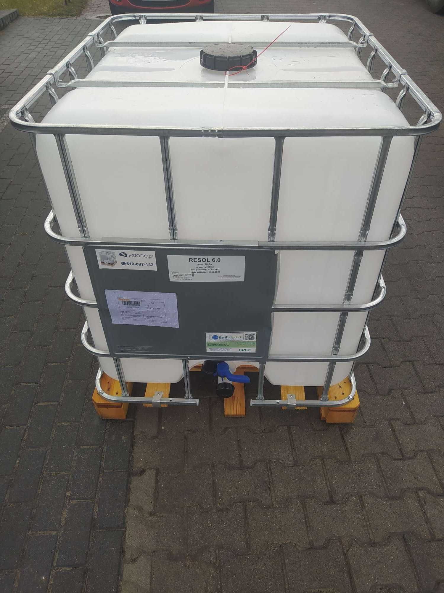 Zbiornik IBC 1000 L Nowy wkład   atest spożywczy małzer mauzer