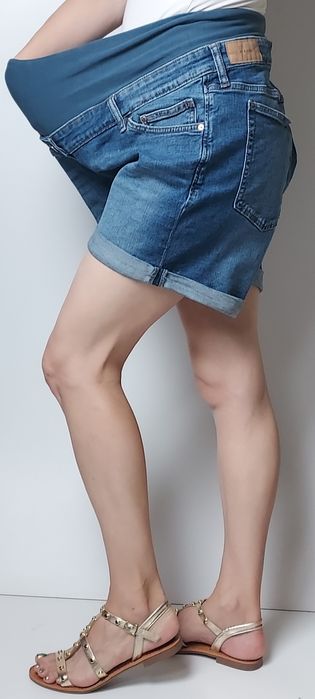 H&M MAMA_jeansowe ciążowe spodenki Plus size_48-50 ( 4XL-5XL )