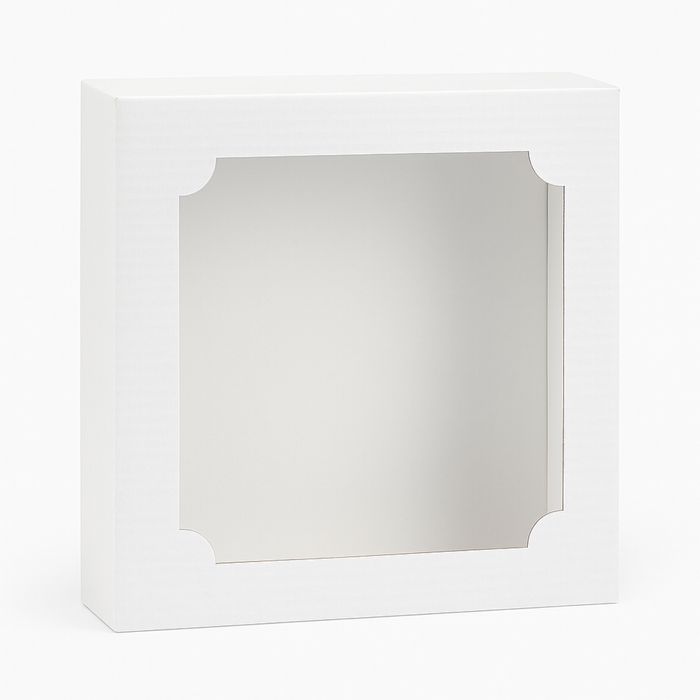 Коробки з вікном 250х250х120  мм, 300х300х120 мм , 300х300х150 мм Біла