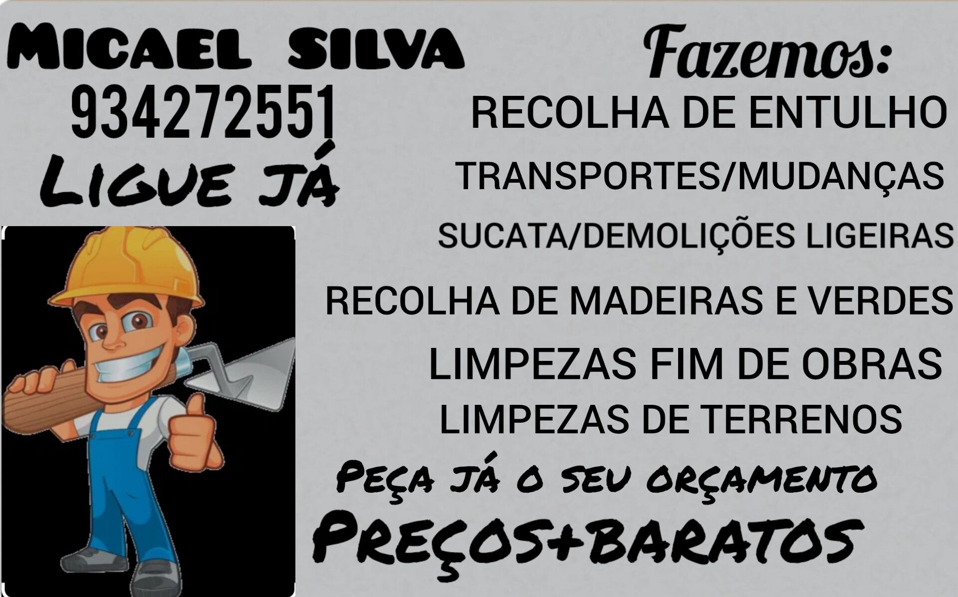 Entulho madeira etc