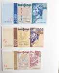 Notas Novas de 2 mil, 1 mil e 500 escudos da serie Navegadores