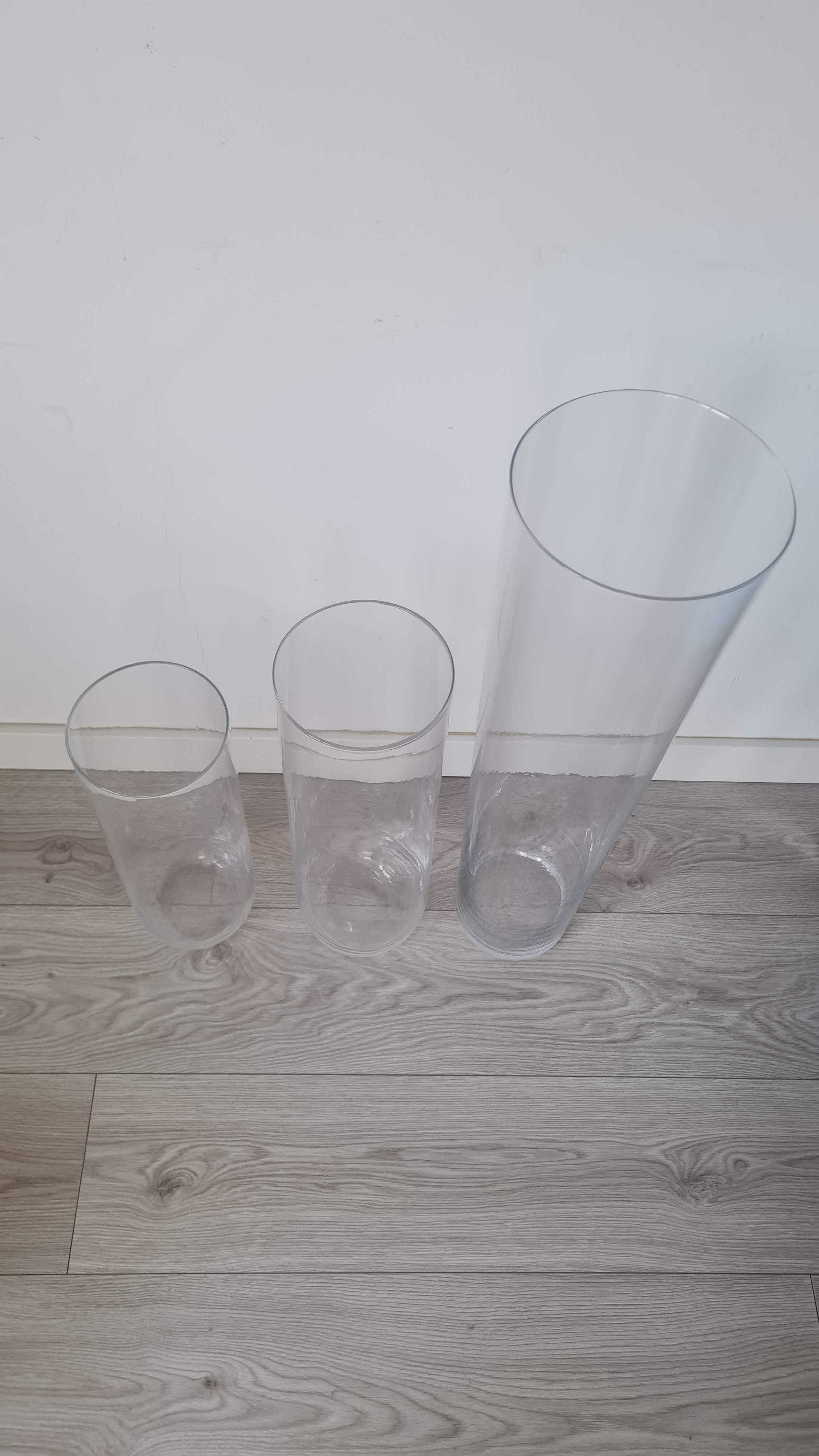 Wazon szklany tuba walec wysokość 70cm, średnica 18.5cm